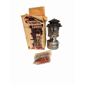 COLEMAN DUAL FUEL POWERHOUSE UNLEADED 295 LANTERN WITH Original Box 11/89